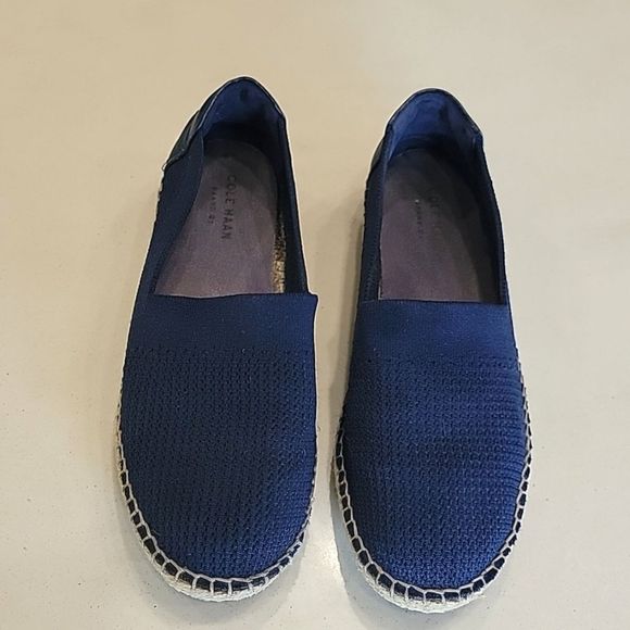 Cole Haan Shoes - Cole Haan Cloudfeel Dark Navy Blue Espadrille Loafers Shoes - Size 7.5